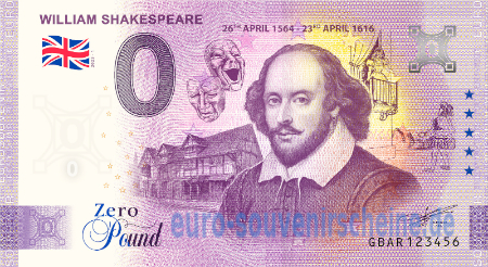 GBAR-2023-1 WILLIAM SHAKESPEARE  26th APRIL 1564 - 23rd APRIL 1616
