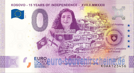KOAA-2022-1 KOSOVO - 15 YEARS OF INDEPENDENCE - XVII.II.MMXXIII 